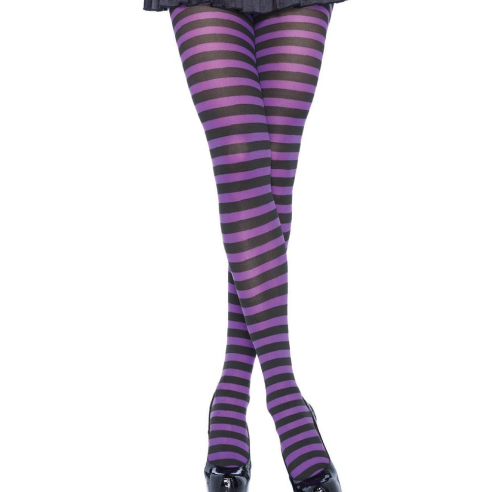 HALLOWEEN STRIPED TIGHTS WITCH COSTUME